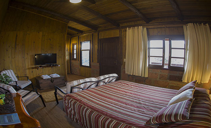 Fotografia de uam cabana na serra gaúcha